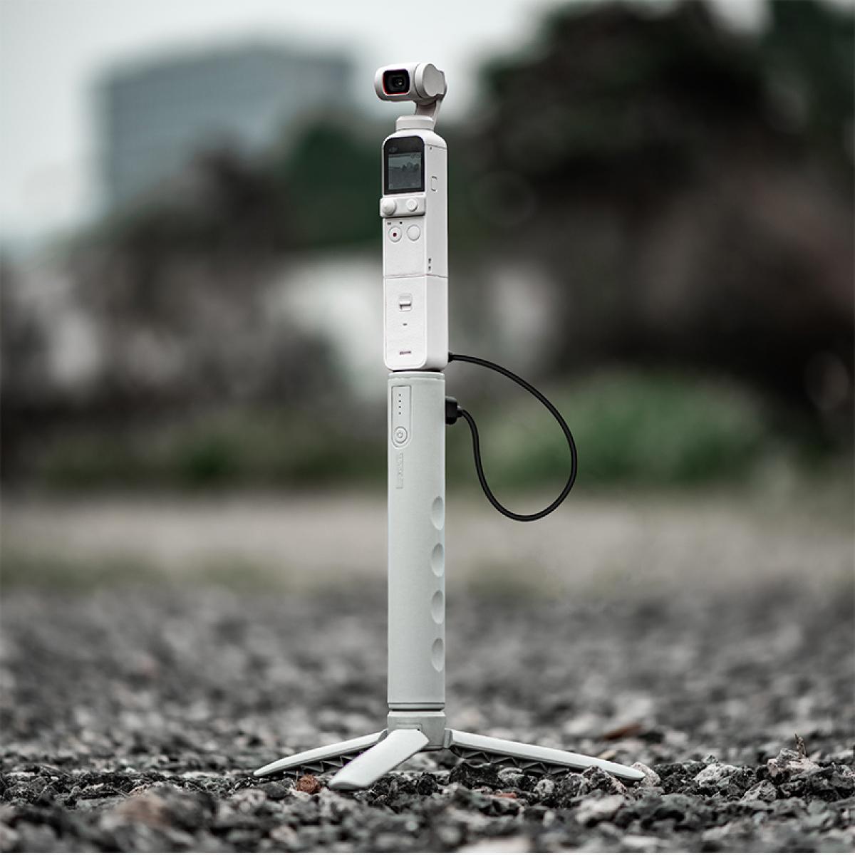 6000 mAh Power Bank Grip -tuki Sony RX100 VII Canon G7X Mark III -kompakti digitaalikamera, GoPro 10 9 8 -toimintakamera, DJI OSMO Pocket ja iPhone 13 Samsung Google OnePlus -älypuhelin valkoinen