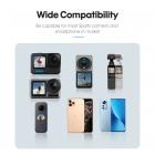 Reppuhihnaan kiinnitettävä pikakiinnike, joka on yhteensopiva seuraavien kanssa: Gopro Hero 11, 10, 9, 8, 7, 6, 5, 4, Session, 3+, 3, 2, 1, Hero (2018), Fusion, Max, DJI Osmo, Xiaomi Yi urheilukamera