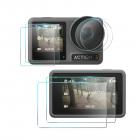 Supfoto Osmo Action 3 Screen Protector do DJI Osmo Action 3 Akcesoria, szkło hartowane 9H Osłona ekranu + osłona obiektywu do DJI Osmo 3 Dual Screen [6szt]