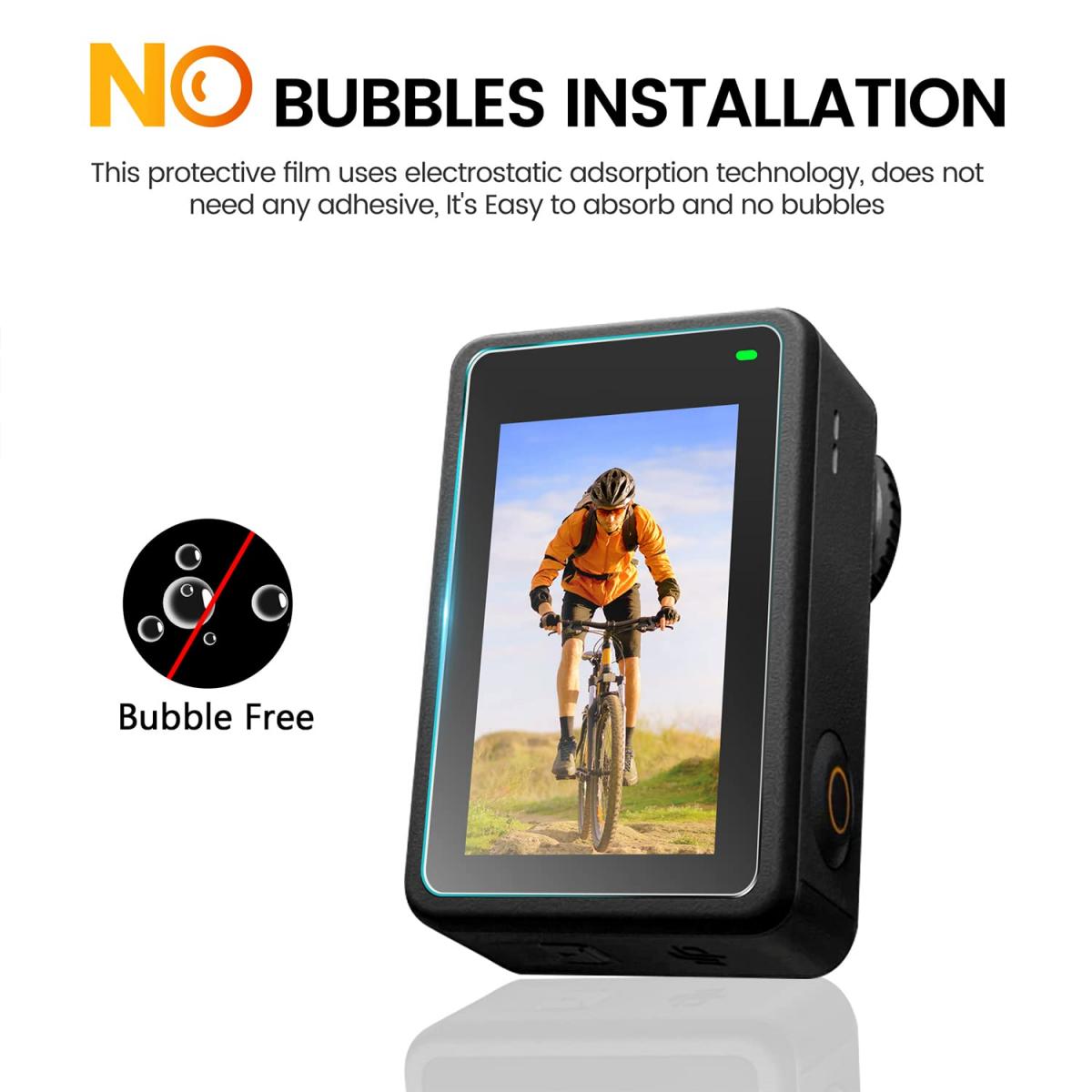 Supfoto Osmo Action 3 Screen Protector do DJI Osmo Action 3 Akcesoria, szkło hartowane 9H Osłona ekranu + osłona obiektywu do DJI Osmo 3 Dual Screen [6szt]