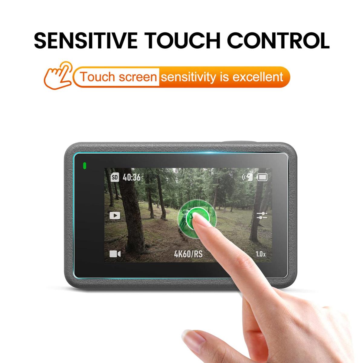 Supfoto Osmo Action 3 Screen Protector do DJI Osmo Action 3 Akcesoria, szkło hartowane 9H Osłona ekranu + osłona obiektywu do DJI Osmo 3 Dual Screen [6szt]