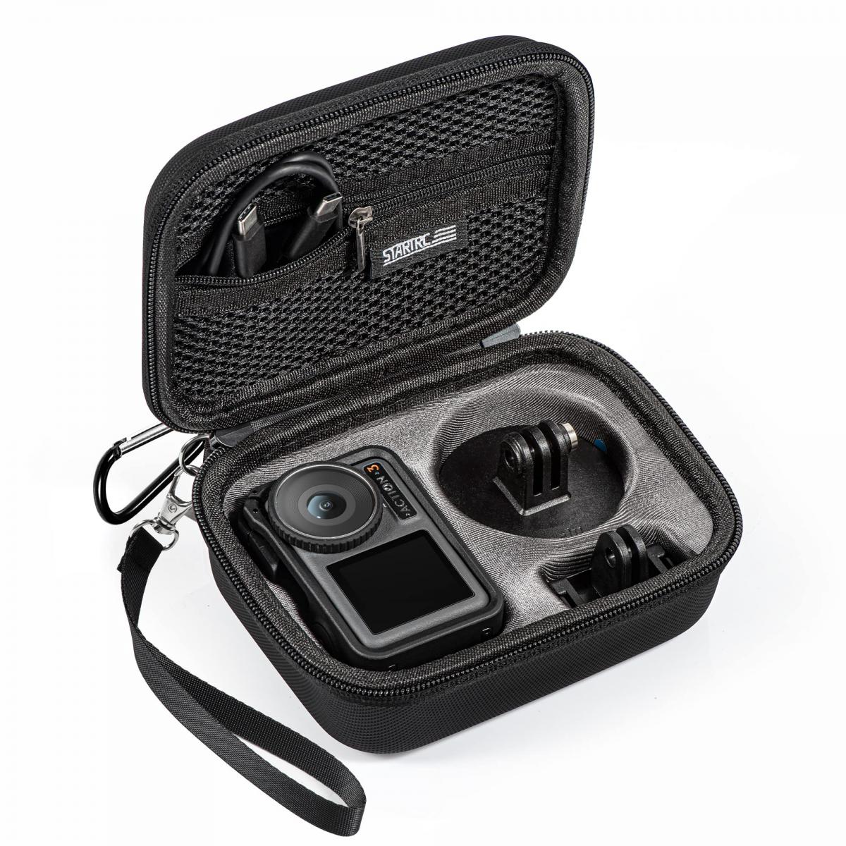 Osmo action 3 reseväska med hårt skal DJI action 3 kameraorganisator svart