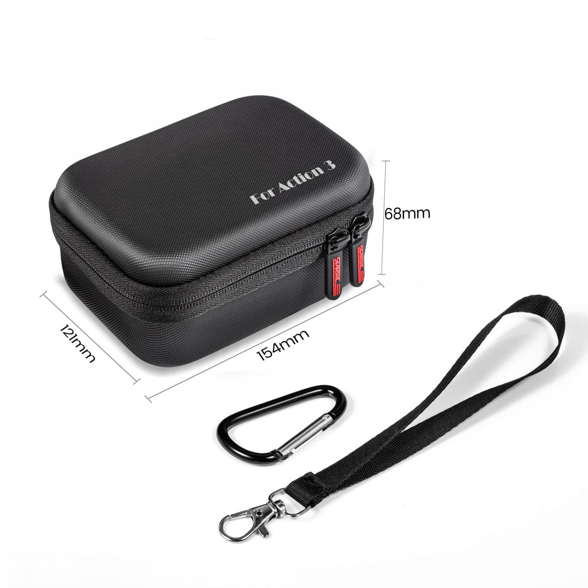 Osmo action 3 reseväska med hårt skal DJI action 3 kameraorganisator svart