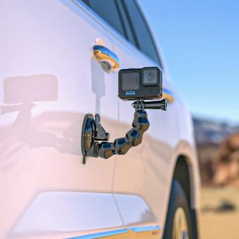 Svanhalsförlängningssugkopp bilfäste med telefonhållare för Gopro Hero 11, Hero 10/9/8/7/6/5, DJI action, iPhone, Samsung Galaxy, google pixel etc.