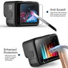 9H Hardness GoPro Hero 11 10 9 musta, ultrakirkas karkaistu lasi näytönsuoja + karkaistu lasi linssin suoja + karkaistu lasi edessä oleva LCD-näyttökalvo GoPro Hero 9 10 11 -toimintakameralle