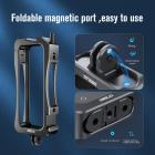 Video Vlogging -kamerakotelo Insta360 x3:lle, alumiininen videoteline 1/4" kierrekiinnikkeellä, 2 kylmäkenkäkiinnitystä mikrofonille ja LED-valolle