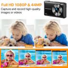 Macchina fotografica per bambini, fotocamera digitale FHD 1080P per bambini Videocamera con 32GB SD Card 16X zoom digitale, fotocamera compatta punto e scatto piccola fotocamera portatile per adolescenti studenti ragazzi ragazze senior (nero)