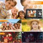 Macchina fotografica per bambini, fotocamera digitale FHD 1080P per bambini Videocamera con 32GB SD Card 16X zoom digitale, fotocamera compatta punto e scatto piccola fotocamera portatile per adolescenti studenti ragazzi ragazze senior (nero)