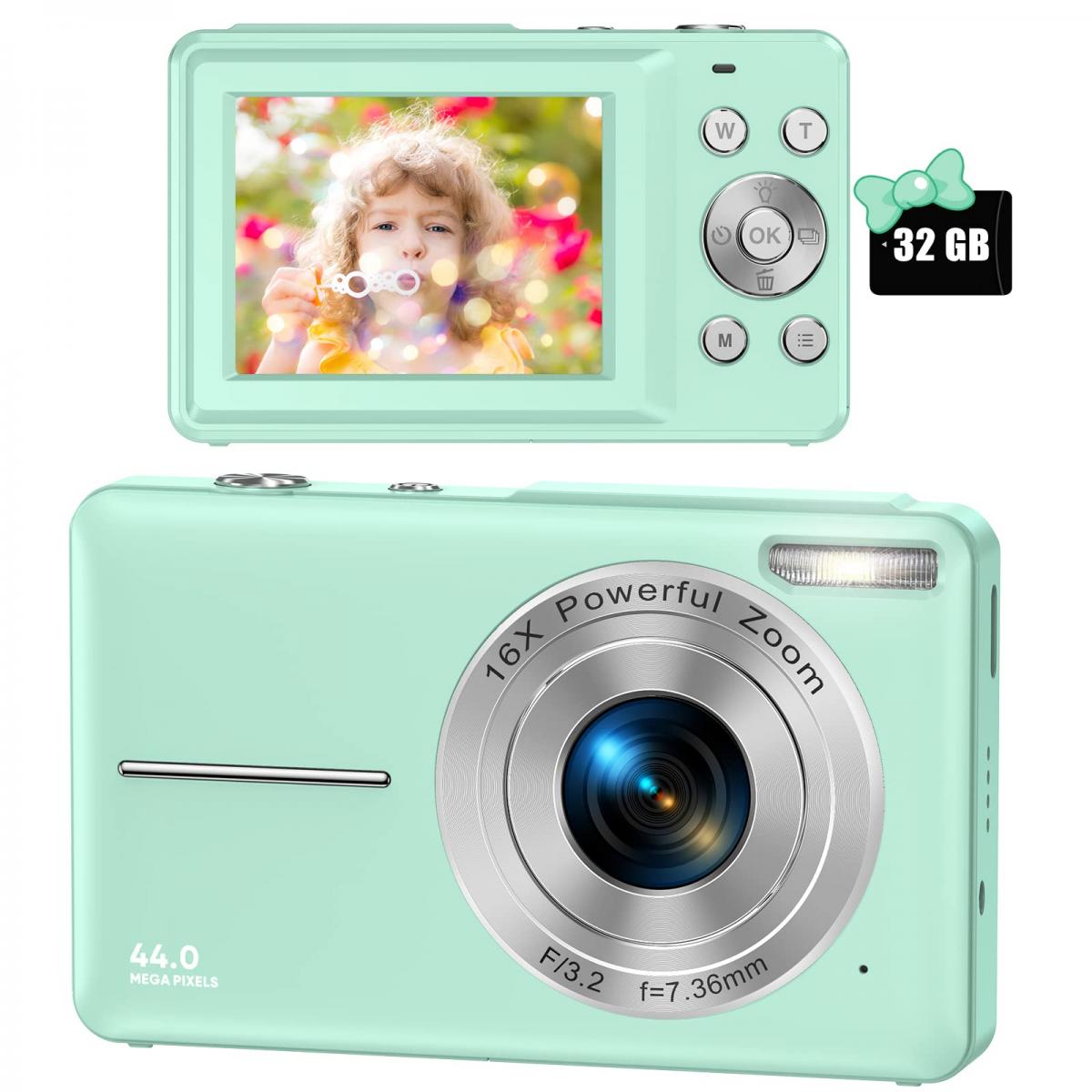 Fotocamera Digitale Per Bambini 12MP 1080P – Regalo 3-12 Anni Con Scheda 32GB, Selfie, Zoom 8X, Cornici E Filtri, USB Ricaricabile