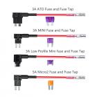 Dash Cam Hardwire Kit, Type-C Hard Wire Kit 11,5 ft, 12-24V - 5V Car Dash Kameran laturi Virtajohto, Gift 5 Fuse Tap Kaapeli akun tyhjennyssuojauksella 24h pysäköintimonitorille