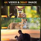 4K Night Vision kikkert med infrarød 3D 8X Zoom 32G-kort