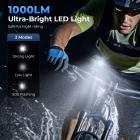 4K Cykelkamera med 2" Skærm, 1000LM Lys, IP67 & WiFi Forbindelse