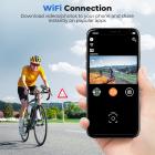 4K Cykelkamera med 2" Skærm, 1000LM Lys, IP67 & WiFi Forbindelse