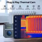 Lämpökuvakamera Android 256 * 192 IR pikselin 25Hz virkistystaajuus ± 2 ℃ tarkkuus