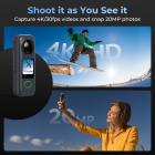 Kentfaith 4K Pocket Action-kamera: Krystalklare optagelser, dag eller nat – EIS-stabilisering, 20 MP-fotos, vandtæt og WiFi-klar