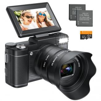 Appareil Photo Numérique 5K pour Débutants avec Écran Repliable pour Selfies, Zoom Optique 8X, Kentfaith