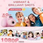 Детская цифровая камера с двойной 48 - МП камерой, автоматическая фокусировка для детей от 3 до 12 лет
