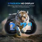 Infrapuna Night Vision lasit kypärä 4K 8X digitaalinen zoom taskulamppu 32GB