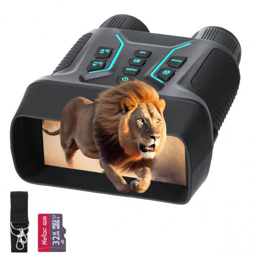 4K Night Vision Goggles med 4,5" Store Display Bakgrunnsbelyste knapper 1312FT #