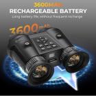 3D VR Night Vision kikkerter med infrarødt hoved monteret 6X Zoom KentFaith