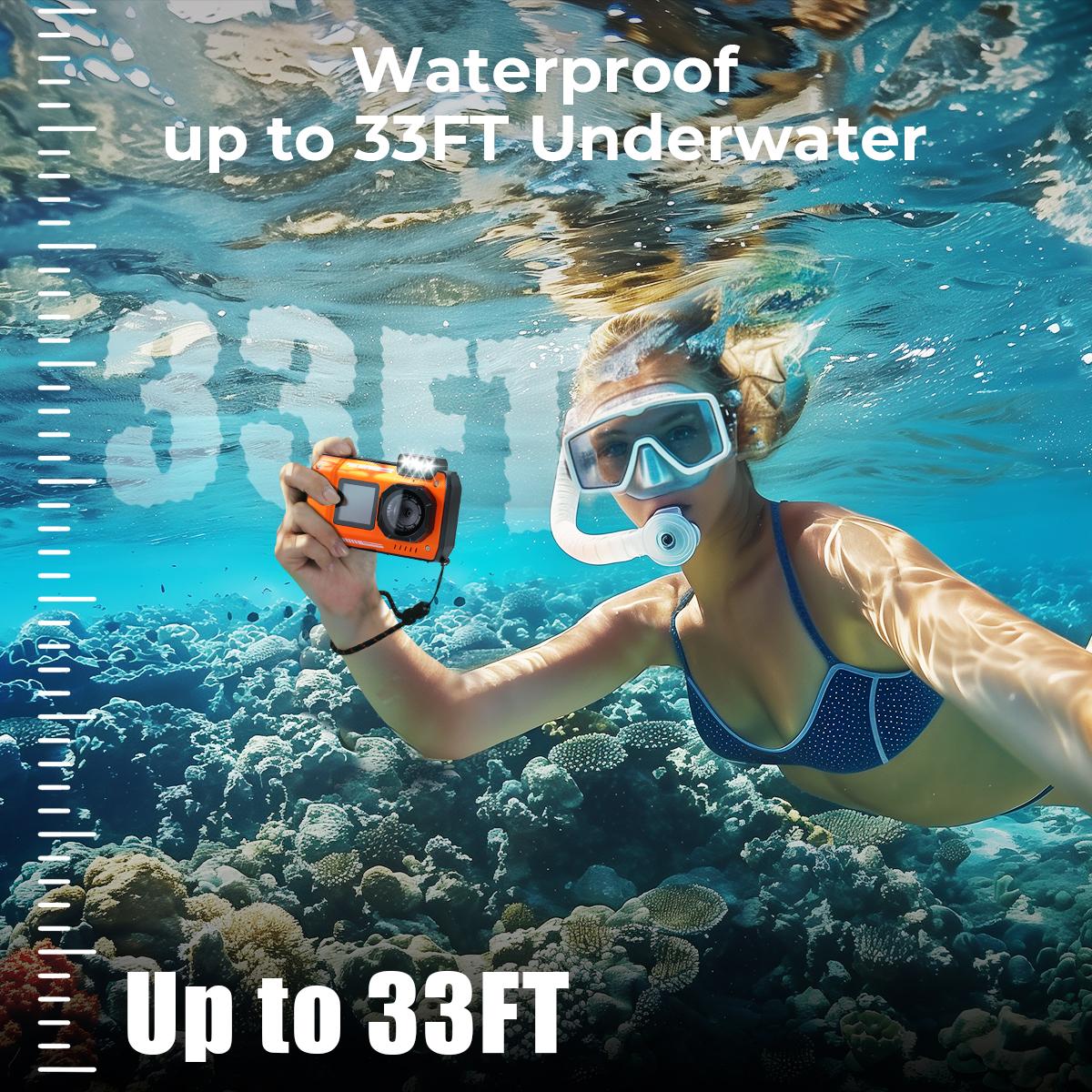 33ft Kent Wasserdichte Digitalkamera 33Ft 4K 48Mp | Kentfaith - KENTFAITH