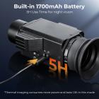 Lämpökuvaus Monocular 4K Infrapuna Night Vision 60 Hz:n kuvataajuus ＜25mk NETD