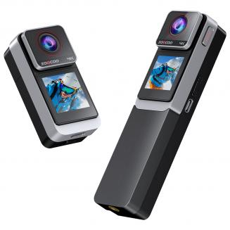 30 m vanntett actionkamera 4K med påvisbar hånddel Dual Screen 7H Batterilevetid 170 ° FOV