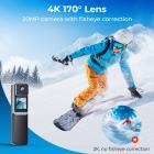 30 - метровая водонепроницаемая 4K спортивная камера, съемная рукоятка, двойной экран, 7 - часовая батарея, поле зрения 170 °
