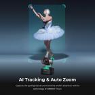 OBSBOT Tiny 2 Webcam 4K Voice Control PTZ, AI Tracking Multi-Mode & Auto Focus, Webkamera med 1/1,5" Sensor, Gesture Control, 60 FPS, HDR Lyskorrektur, Webcam til PC, Streaming, Møde