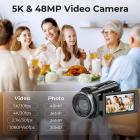 5K Digital Videokamera WiFi Camcorder IR Night Vision til Vloging Youtube