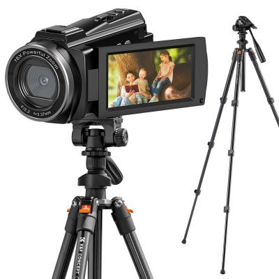 5K 48MP videokamera med vridbar pekskärm för vloggning, HD WiFi-videokamera med IR-mörkerseende, aluminiumstativ, fjärrkontroll, lämplig för filmproduktion, YouTube-börjare