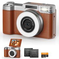 Aparat cyfrowy 4K do fotografii 2 zastosowania świateł Flip Screen do Selfie Vlogowanie ###