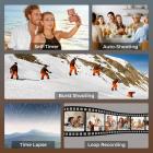 4K digitalkamera til fotografering med blitz + objektiv-lysfyld og 180° vipbar skærm Kentfaith