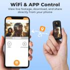 2.7K tommelfingerkamera med 180° drejeligt objektiv Magnetisk krop Påførbar KentFaith