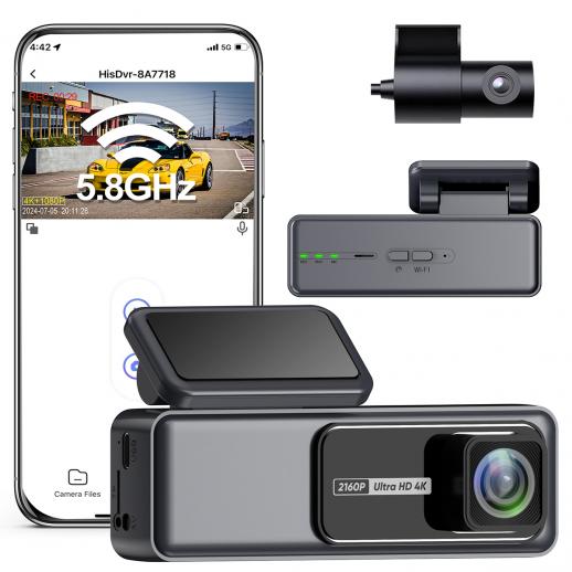 4K Dash Cam передняя и задняя с WiFi 170 ° широкоугольный G-Senosr KentFaith
