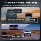 4K Dash Cam передняя и задняя с WiFi 170 ° широкоугольный G-Senosr KentFaith
