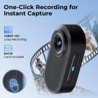 Mini Body Camera FHD 1080P 64G, 270min inspelning, bärbar POV anti-skakning för arbete och resor, Kentfaith