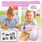 Kids Camera Instant Print Färgfoton, Fram- och Bakre Dual Selfie, 1080P HD Video för 3-12, Rosa, Kentfaith