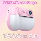 Kids Camera Instant Print Färgfoton, Fram- och Bakre Dual Selfie, 1080P HD Video för 3-12, Rosa, Kentfaith