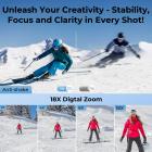 4K 64MP Digital Kamera Dual Skærm Selfie, 18X Zoom, 32GB Kort & 2 Batterier til Begyndere YouTube Vlog, Kentfaith