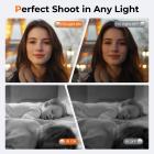 8K videokamera, 64MP fotos, WiFi-forbindelse, 2 batterier, fjernbetjening, 64GB-kort, Kentfaith