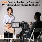 8K Camcorder with 64MP Photo, HDMI Output for Live Streaming, WiFi File Transfer, Built-in Fill Light, Wireless Microphone, 18X Zoom, 2 Batteries, Tripod, Remote Control, 64GB Card, Kentfaith