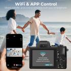 Kentfaith 8K 88MP Digitalkamera med Autofokus & Dobbelt Linse, WiFi YouTube Vlog Kamera med 3.2" Touchskærm til Foto & Video