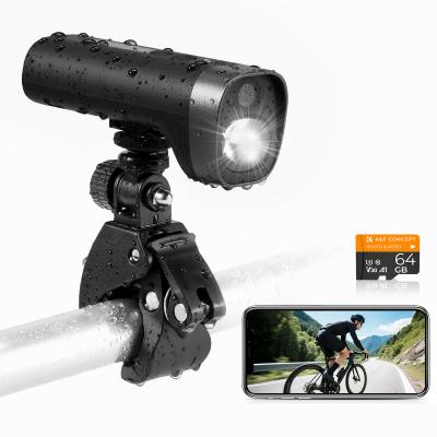 Bike Camera con Luce LED 15W Video 1080P Angolo Largo 140° WiFi per Bicicletta Moto Kentfaith