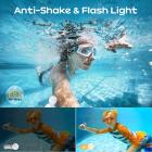 Vattentät digitalkamera för barn, vuxna 16FT/5M undervatten 48MP för snorkling simning Kentfaith