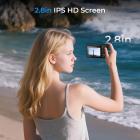 5K 75MP Kompakt Digitalkamera, 3 Objektiv 12X Zoom Autofokus for YouTube Vlogging, 32GB Kort 2 Batterier, Kentfaith