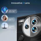 5K 75MP Kompakt Digitalkamera, 3 Linse 12X Zoom Autofokus for YouTube Vlogging, Kompakt Stativ, Kameraveske, 32GB Kort 2 Batterier, Kentfaith