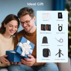 5K 75MP Kompakt Digitalkamera, 3 Linse 12X Zoom Autofokus for YouTube Vlogging, Kompakt Stativ, Kameraveske, 32GB Kort 2 Batterier, Kentfaith