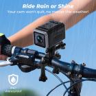 4K Bike Camera med 1,3-tommers skærm, WiFi-kontrol, 3000mAh-batteri, billedstabilisering Kentfaith