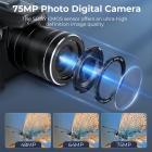 5K 75MP digitale kameraer til fotografering, 20x optisk zoom, WiFi YouTube-vlogkamera med autofokus & dobbeltlinse til selfie, 4-tommers touchskærm Kentfaith